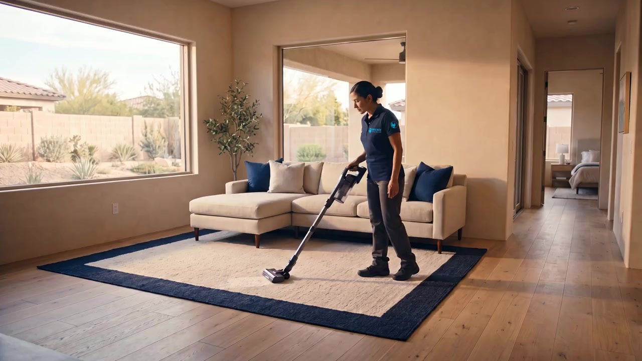 Cleaner in living room